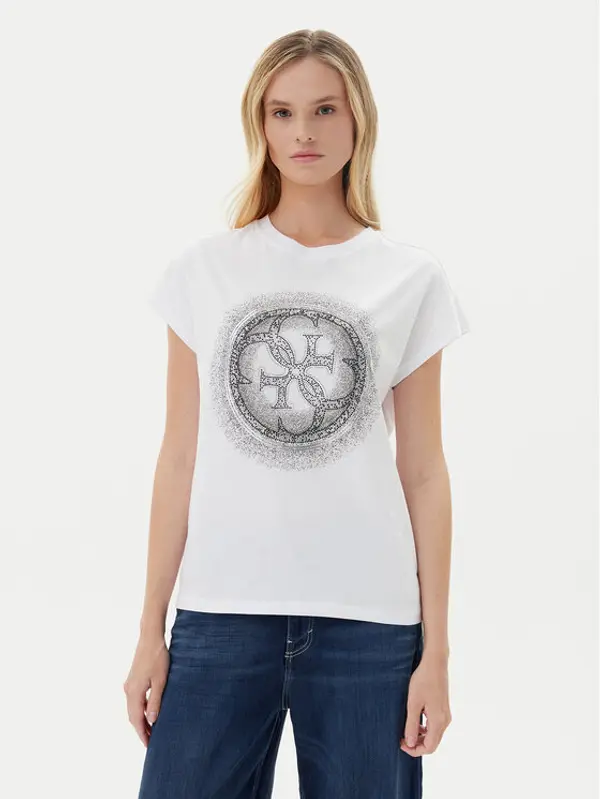Guess Guess T-shirt W5YI14 I3Z14 Bijela Regular Fit