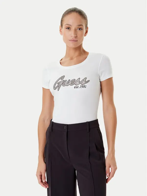 Guess Guess T-shirt W5YI16 J1314 Bijela Regular Fit