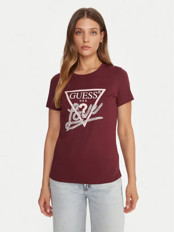 Guess Guess T-shirt W5YI40 I3Z14 Crvena Regular Fit