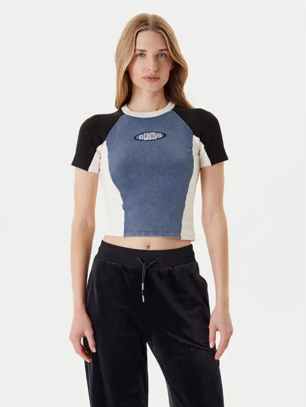 Guess Guess T-shirt W5YR44 Z2YJ2 Tamnoplava Regular Fit