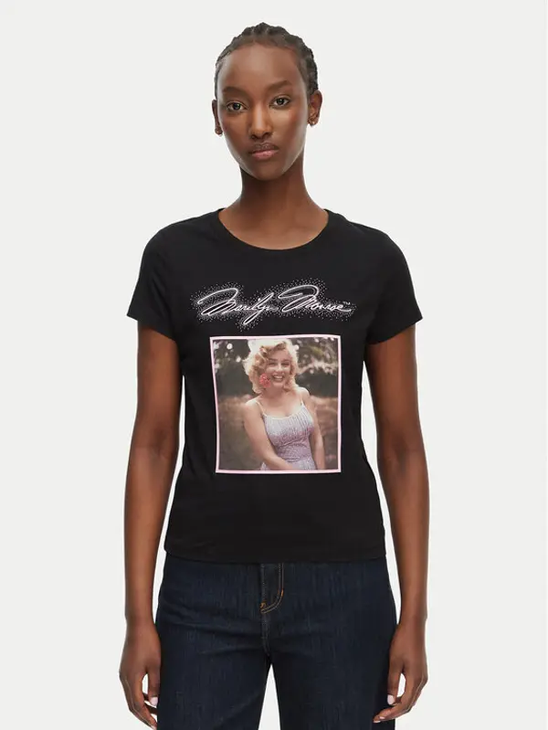 Guess Guess T-shirt W6BI51 K6658 Crna Regular Fit