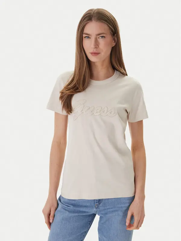 Guess Guess T-shirt W6GI08 K3023 Bež Regular Fit