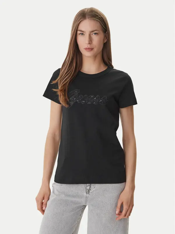 Guess Guess T-shirt W6GI08 K3023 Crna Regular Fit