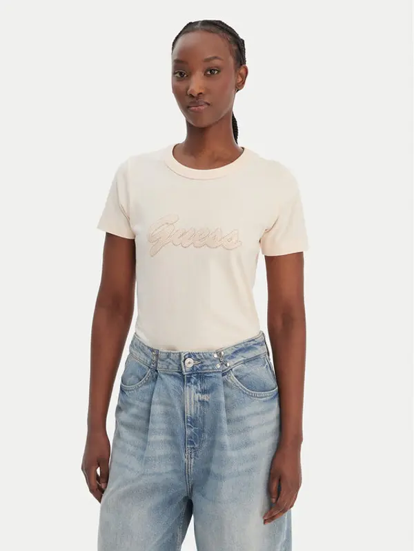 Guess Guess T-shirt W6GI08 K3023 Narančasta Regular Fit
