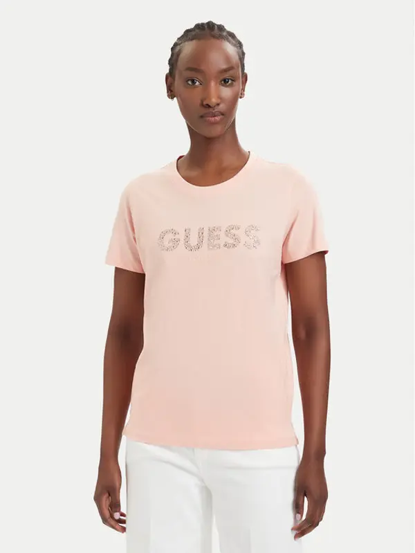 Guess Guess T-shirt W6GI15 K3035 Koraljna Regular Fit