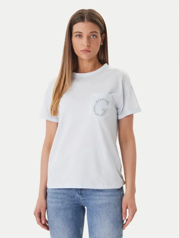 Guess Guess T-shirt W6GI17 K3037 Plava Regular Fit