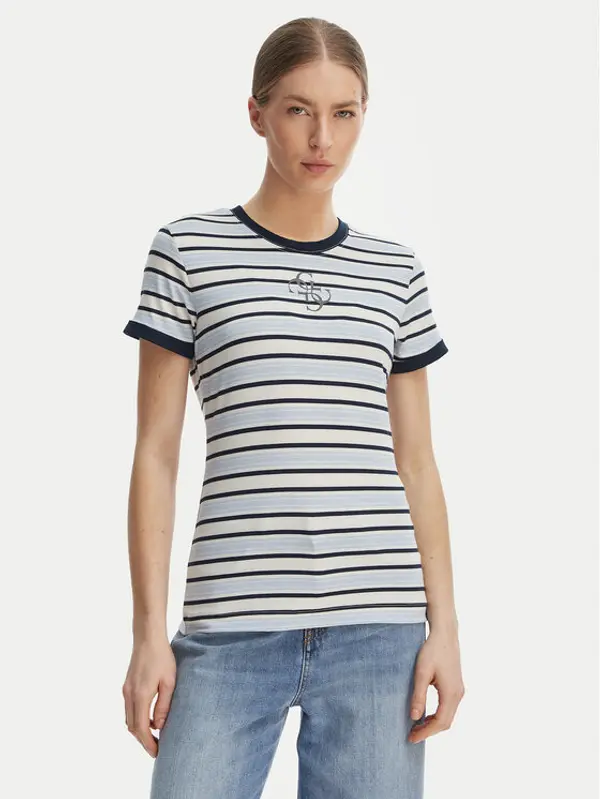 Guess Guess T-shirt W6GI18 K3040 Plava Classic Fit