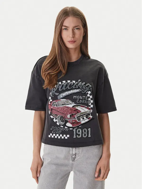 Guess Guess T-shirt W6GI20 K3133 Siva Relaxed Fit