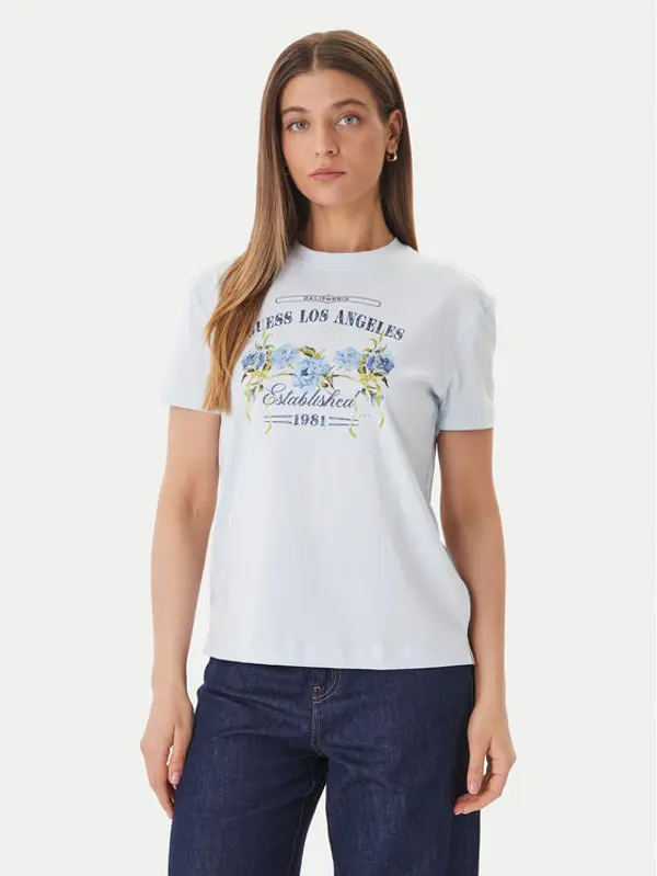 Guess Guess T-shirt W6GI27 K3160 Plava Regular Fit