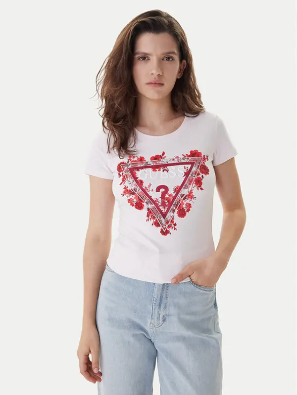 Guess Guess T-shirt W6RI23 J1314 Ružičasta Regular Fit