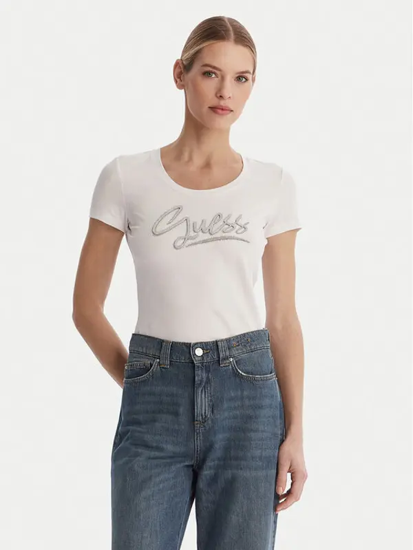 Guess Guess T-shirt W6RI24 J1314 Bijela Regular Fit