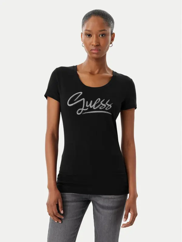 Guess Guess T-shirt W6RI24 J1314 Crna Regular Fit