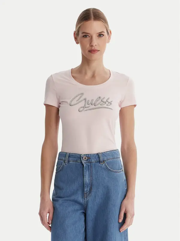 Guess Guess T-shirt W6RI24 J1314 Ružičasta Regular Fit