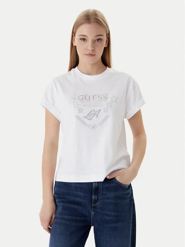 Guess Guess T-shirt W6RI30 I3Z14 Bijela Regular Fit