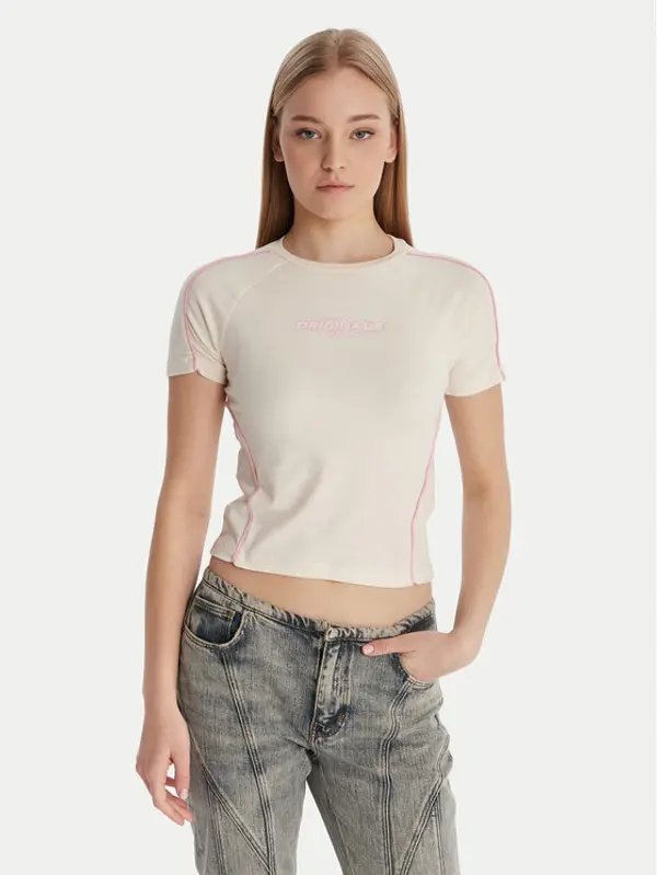 Guess Guess T-shirt W6RI39 KCBF1 Écru Regular Fit