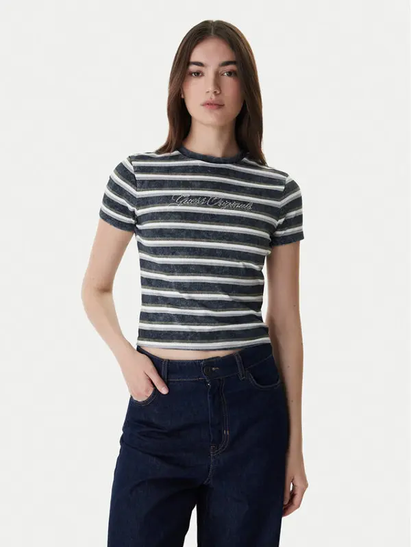 Guess Guess T-shirt W6RI41 J1314 Tamnoplava Regular Fit