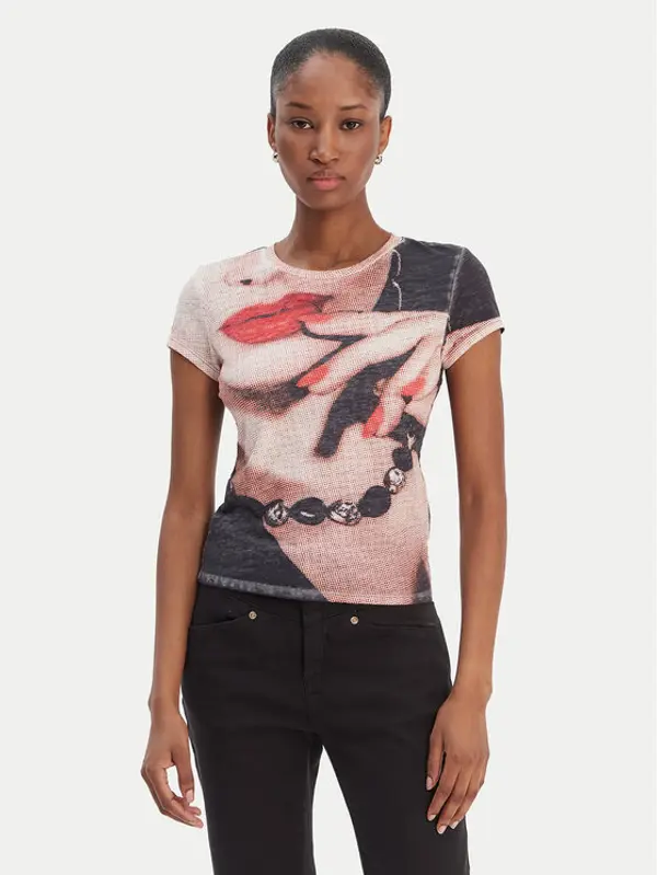 Guess Guess T-shirt W6RI49 KCCG0 Šarena Regular Fit