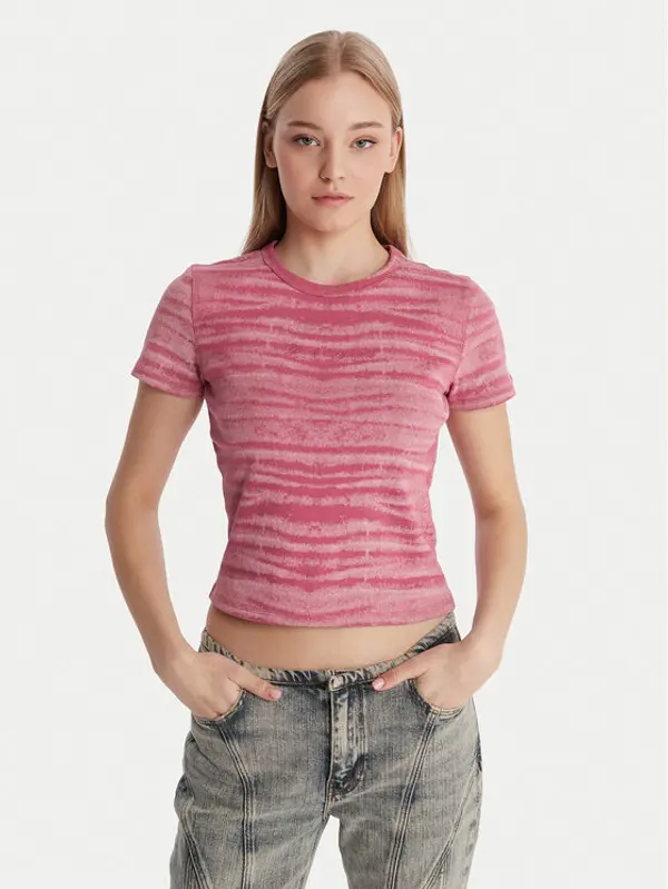 Guess Guess T-shirt W6RP42 KCTT1 Ružičasta Regular Fit