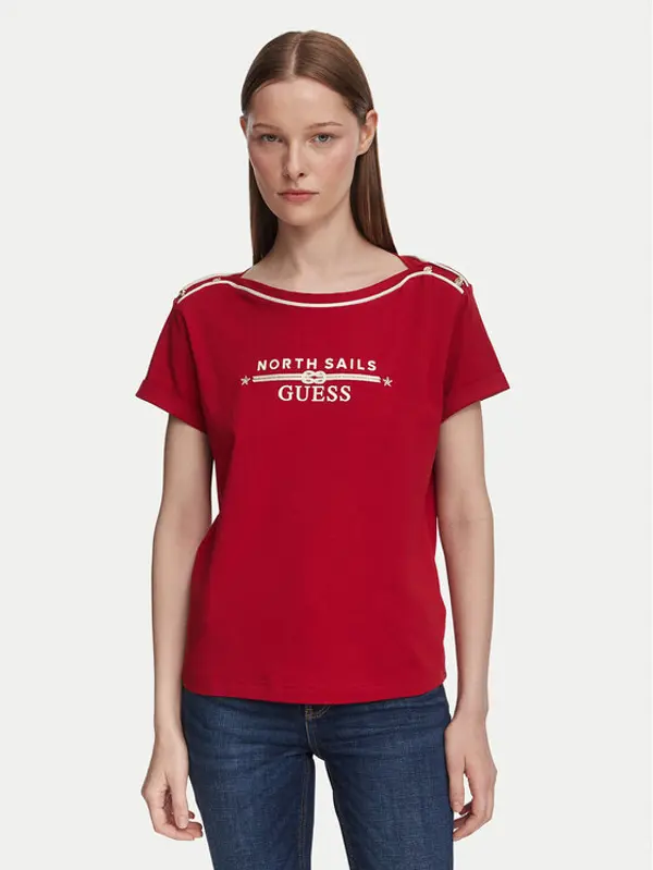Guess Guess T-shirt W6YI58 K5317 Tamno crvena Regular Fit