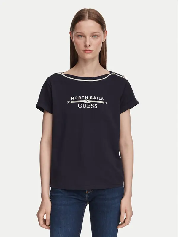 Guess Guess T-shirt W6YI58 K5317 Tamnoplava Regular Fit