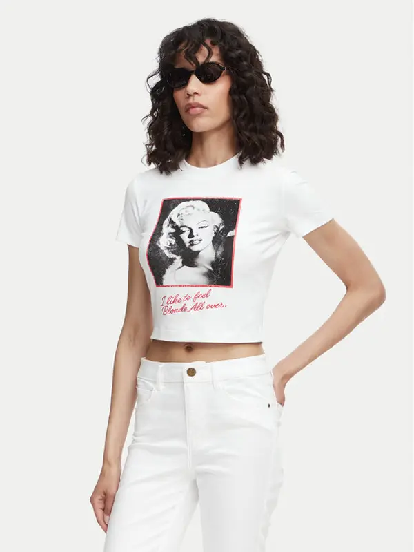 Guess Guess T-shirt W6YI64 K6710 Bijela Regular Fit