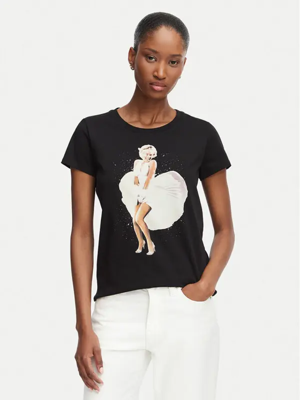 Guess Guess T-shirt W6YI66 K6715 Crna Regular Fit