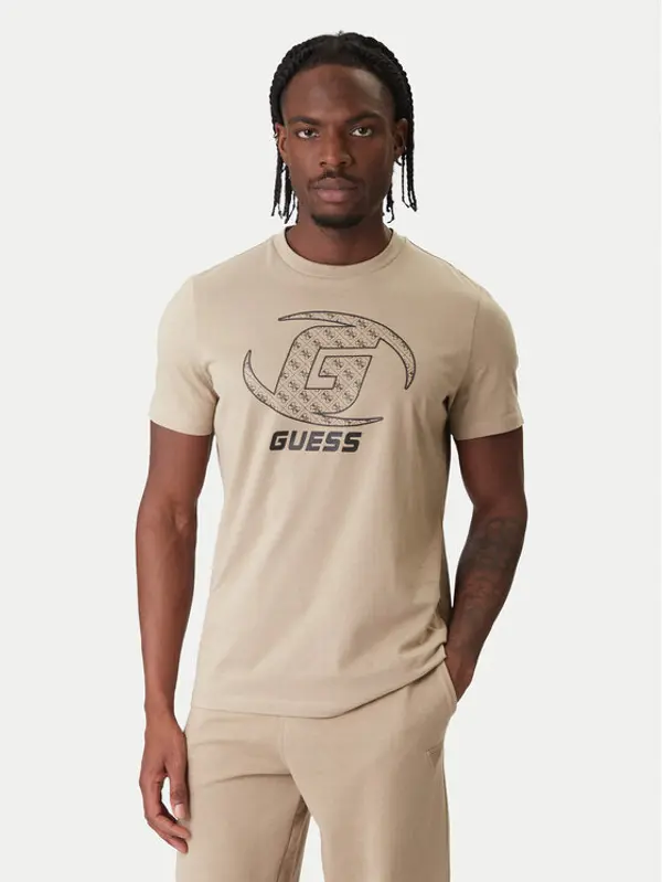 Guess Guess T-shirt Z6RI06 I3Z14 Bež Regular Fit
