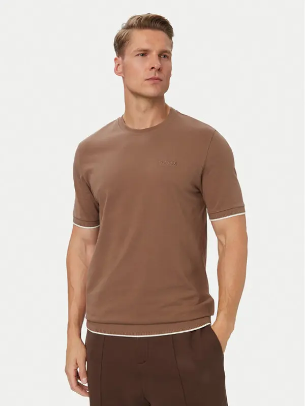 Guess Guess T-shirt Z6YI23 K5025 Smeđa Regular Fit
