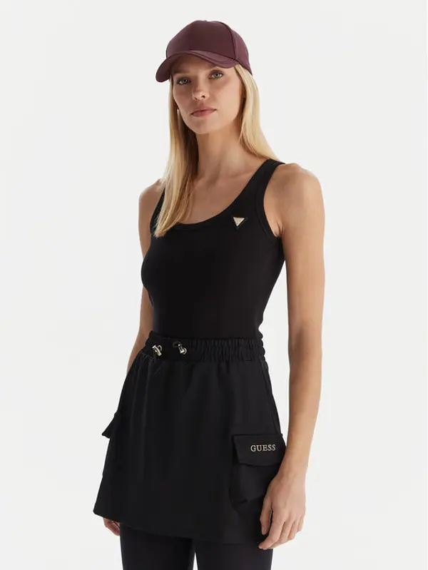 Guess Guess Top Colette V4YP06 K8RT2 Crna Slim Fit