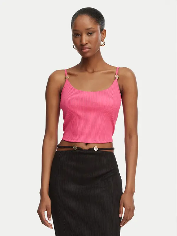 Guess Guess Top E6GP01 KG322 Ružičasta Slim Fit