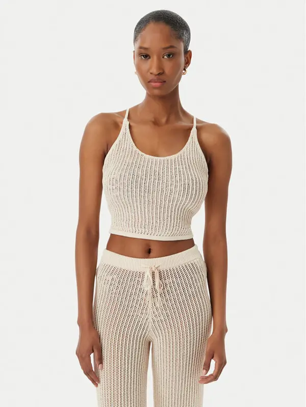 Guess Guess Top E6GR00 Z5371 Svijetlo bež Regular Fit