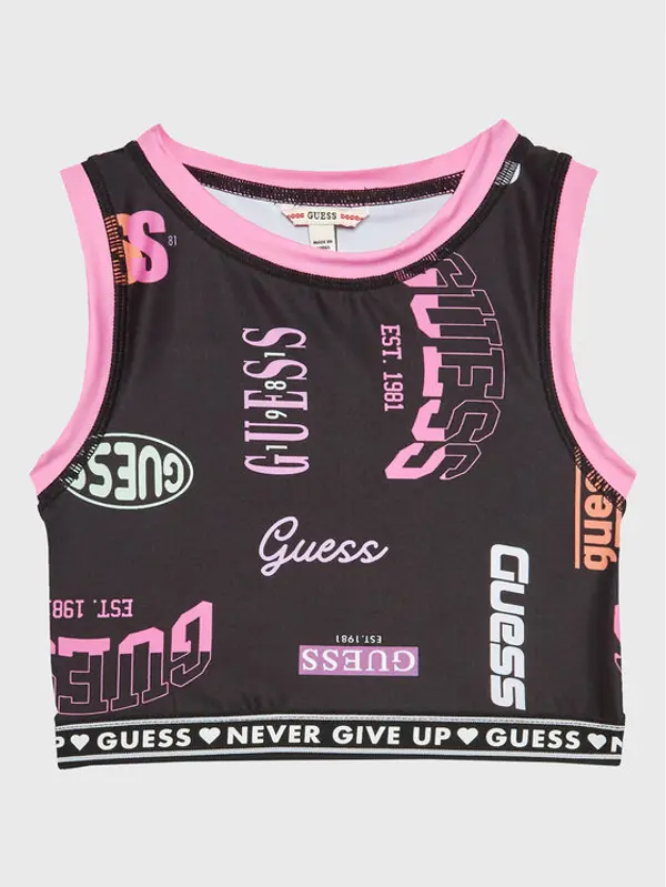 Guess Guess Top J3RI02 MC01P Crna Slim Fit
