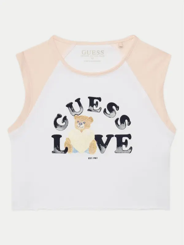 Guess Guess Top J5GI12 K6YW4 Bijela Regular Fit