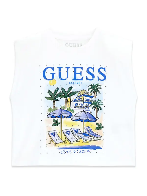 Guess Guess Top J6GI12 K8HM4 Bijela Regular Fit