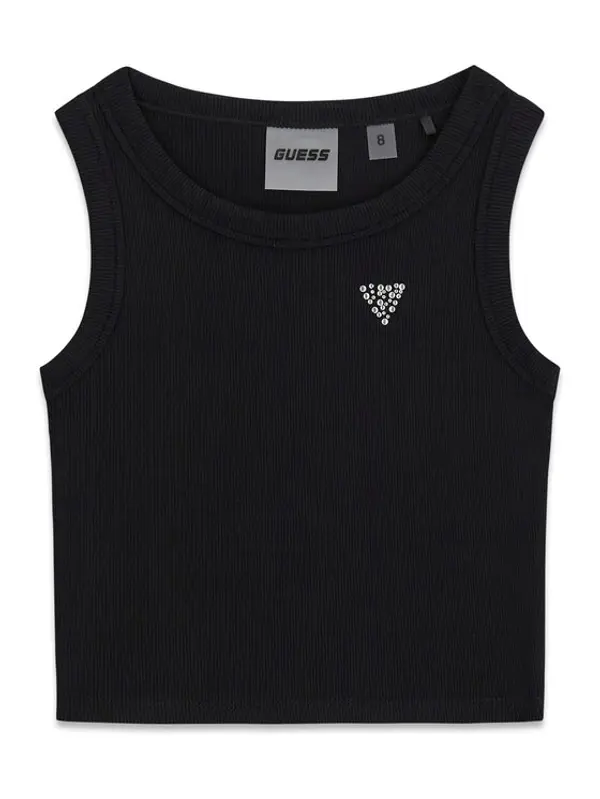 Guess Guess Top J6GI36 K8RT2 Crna Slim Fit