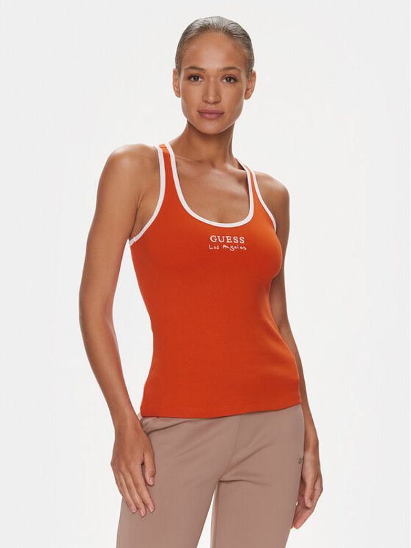 Guess Guess Top Sporty E3GP05 KBP41 Narančasta Slim Fit