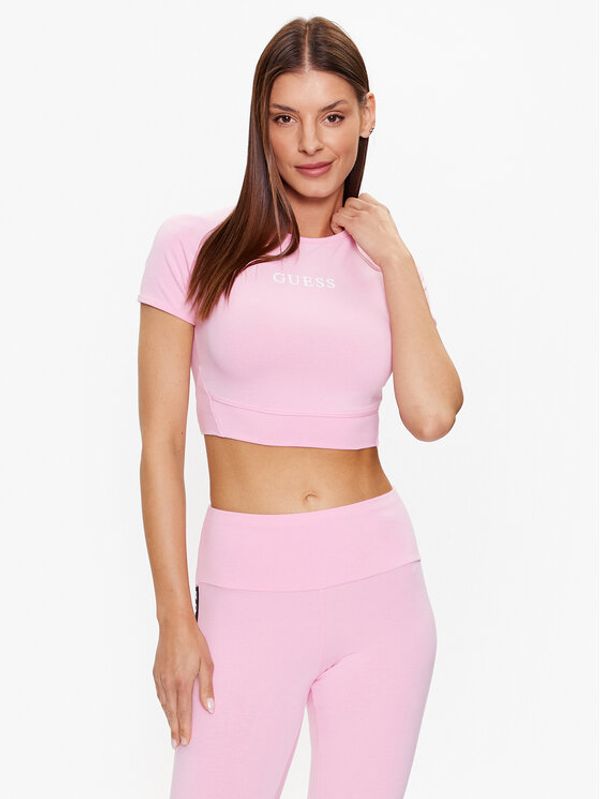 Guess Guess Top V3RP16 KABR0 Ružičasta Slim Fit
