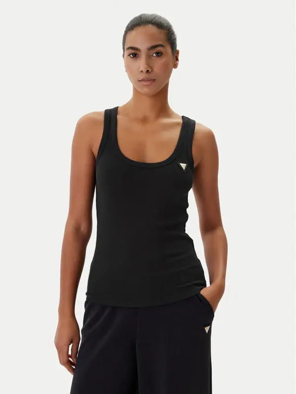 Guess Guess Top V4YP06 cK8RT2 Crna Regular Fit