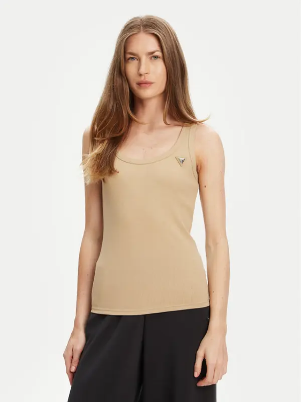Guess Guess Top V4YP06 K8RT2 Bež Regular Fit