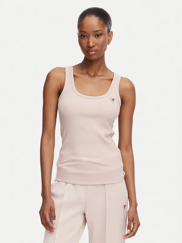 Guess Guess Top V4YP06 K8RT2 Ružičasta Slim Fit