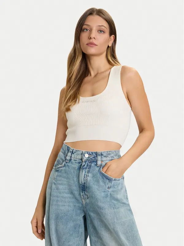Guess Guess Top V5BP05 Z3JD2 Bež Slim Fit