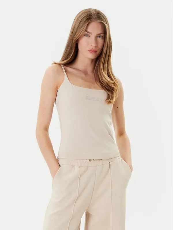 Guess Guess Top V5GP22 J1314 Bež Slim Fit