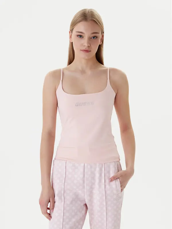 Guess Guess Top V5GP22 J1314 Narančasta Slim Fit