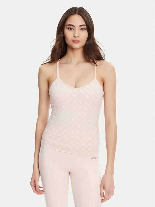 Guess Guess Top V5YP11 MC03W Ružičasta Slim Fit