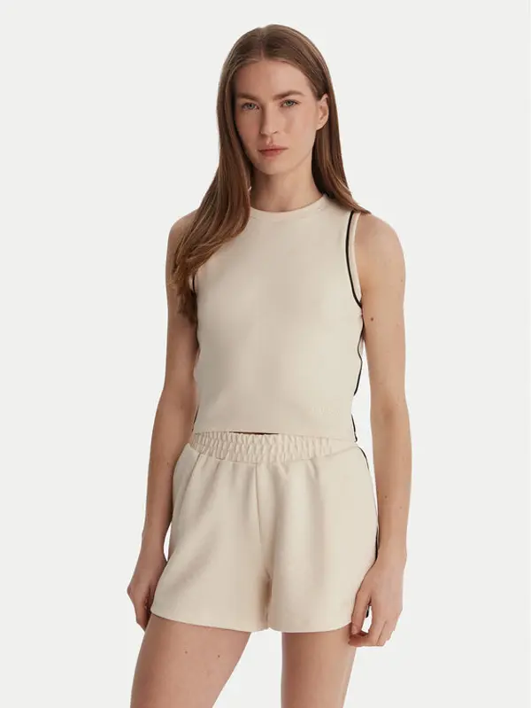 Guess Guess Top V6GP17 K3215 Écru Regular Fit