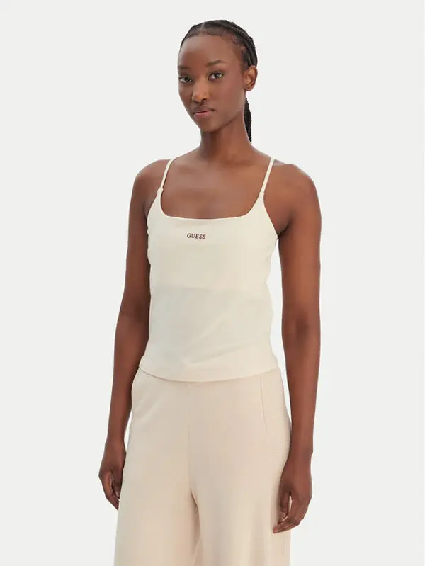 Guess Guess Top V6GP18 K3470 Écru Regular Fit