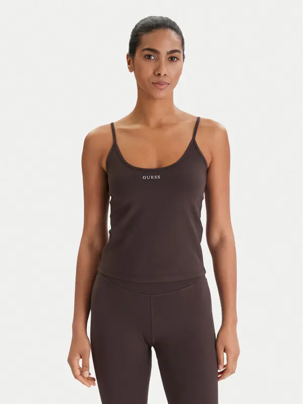 Guess Guess Top V6RP14 KD952 Smeđa Slim Fit