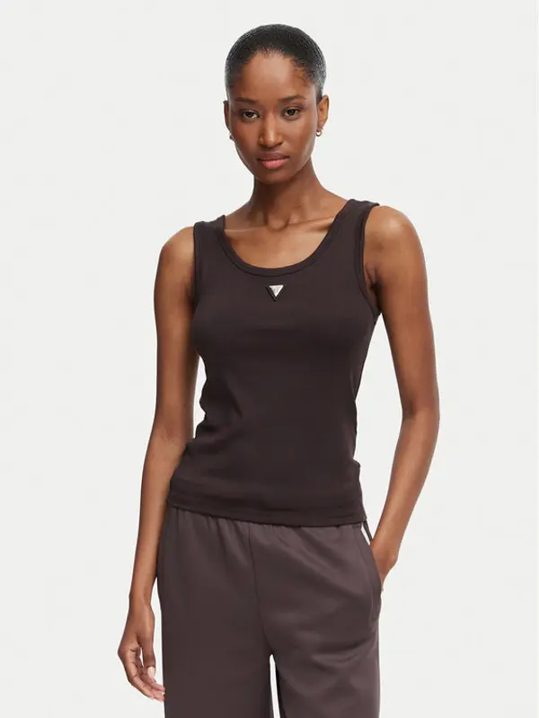 Guess Guess Top V6YP09 K4312 Tamno smeđa Regular Fit