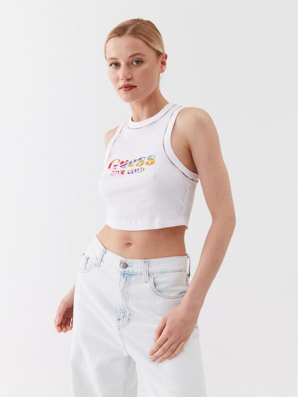 Guess Guess Top W3YP45 K1811 Bijela Slim Fit