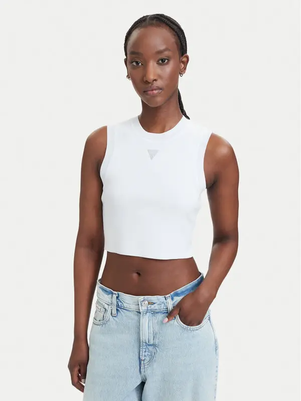 Guess Guess Top W4GZ34 Z3F40 Bijela Slim Fit